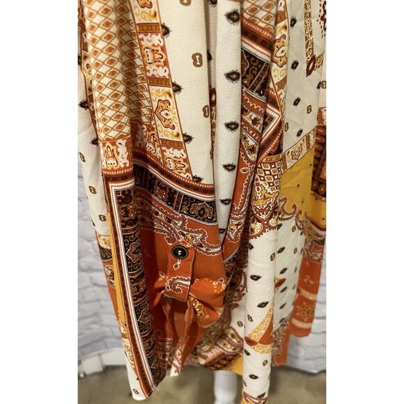 Ruby Rd. Women's Blouse lightweight Geometric Design Roll Tab Sleeve Size 3X - Picture 4 of 6